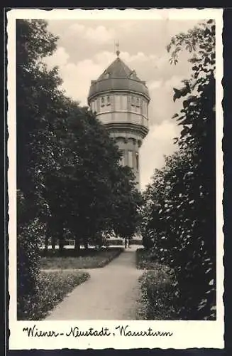 AK Wiener-Neustadt, Blick zum Wasserturm