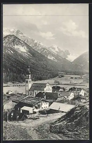 AK Fulpmes im Stubaital, Ortsansicht mit Blick ins Tal