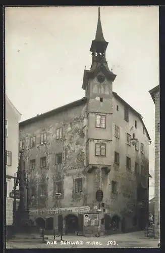 AK Schwaz /Tirol, Gebäude mit Eisen- und Metallwaren-Handlung H. Orgler