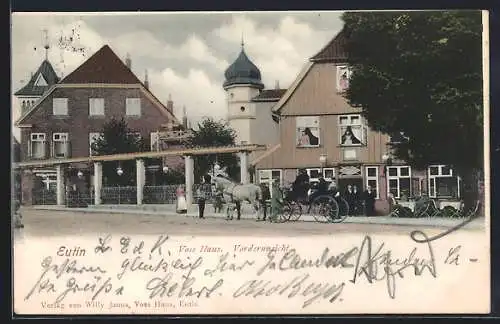 AK Eutin, Voss Haus mit Kutsche