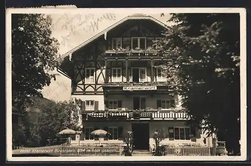 AK Birkenstein, Hotel Kramerwirt, Vorderansicht