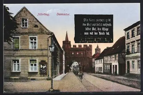 AK Jüterbog, Pferdebahn am Dammtor