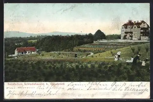 AK Schledehausen / Osnabrück, Blick auf das Sanatorium