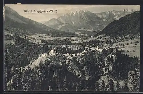 AK Itter, Fernsicht der Ortschaft