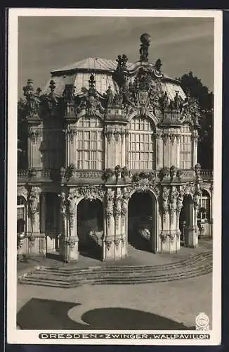 Foto-AK Walter Hahn, Dresden, Nr. 4890: Dresden, Zwinger, Wallpavillon