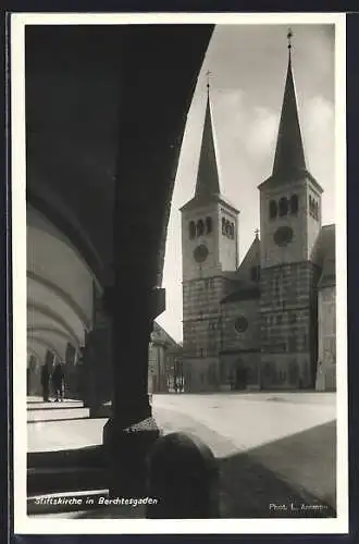 AK Berchtesgaden, Blick auf die Stiftskirche