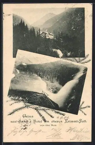 AK Krimml, Hofers Hotel am oberen Krimml-Fall