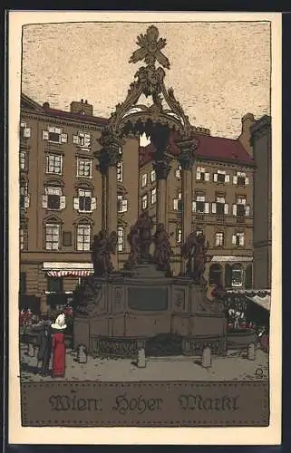 Steindruck-AK Wien, Hoher Markt