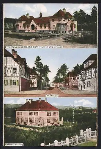 AK Grafenwöhr, Truppenübungsplatz, Offizierskasino, Offizierslager und Generals-Wohnung