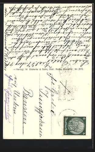 AK Kiel, Nicolaikirche mit persianischen Häusern