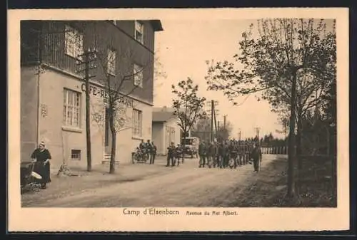 AK Elsenborn, Camp d`Elsenborn, Avenue du Rol Albert