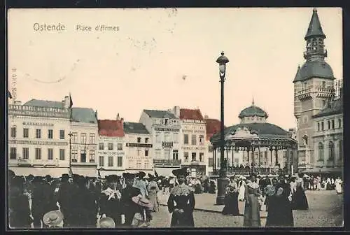 AK Ostende, Place d`Armes