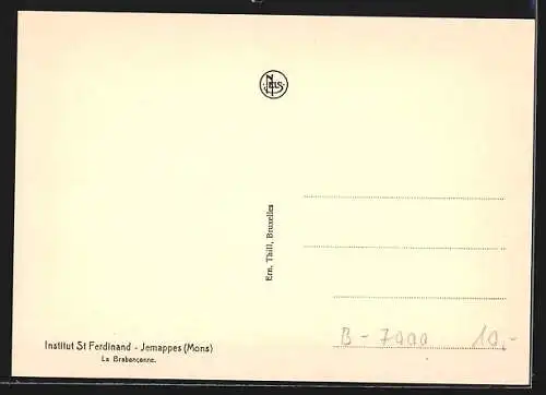AK Jemappes /Mons, Institut St Ferdinand, La Brabanconne