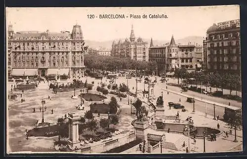 AK Barcelona, Plaza de Cataluna, Hotel Colon