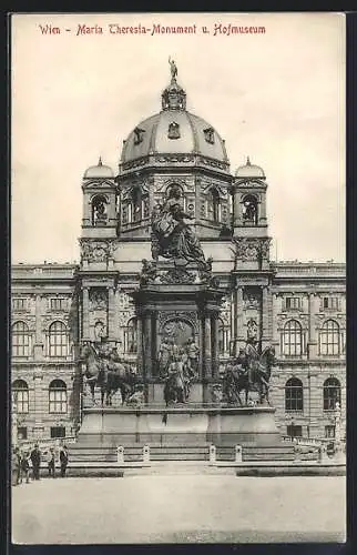 AK Wien, Maria Theresia-Monument u. Hofmuseum