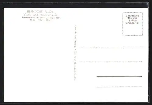 AK Berndorf, Volks- u. Hauptschulen, Lehrzimmer im Stile Ludwigs XIV., 1643-1715 n. Chr., Innenansicht