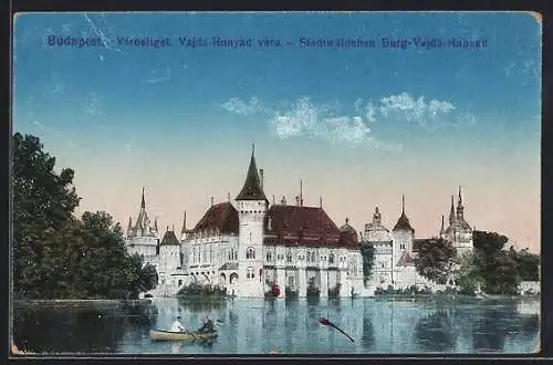 AK Budapest, Stadtwäldchen, Burg Vajda-Hunyad