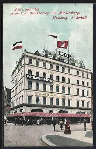 AK Hamburg, Hotel zum Grossherzog von Mecklenburg, Bes. H. Butzloff