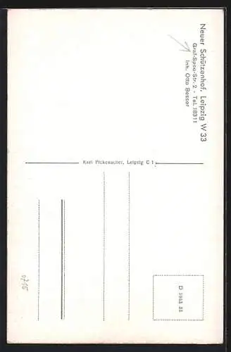 AK Leipzig, Neuer Schützenhof, Graf-Spee-Strasse 2, Bes. Otto Besser