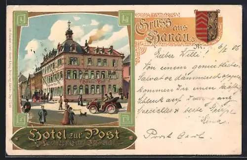 Präge-Lithographie Hanau, Hotel zur Post von Carl Pesoldt
