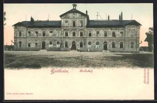 AK Geithain, Frontalansicht des Bahnhofs