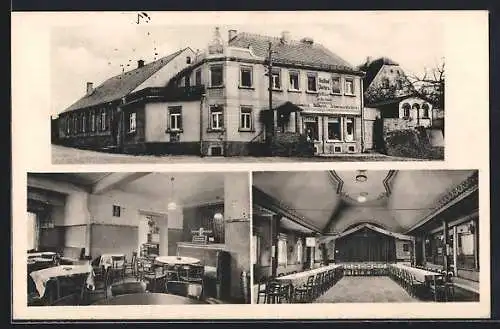 AK Oschatz, Gasthof Pochra v. Max Brabant mit Innenansichten