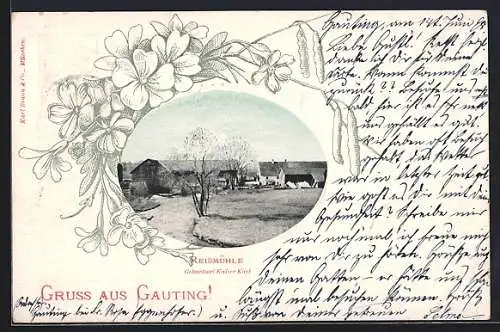 AK Gauting, Blick auf Reismühle