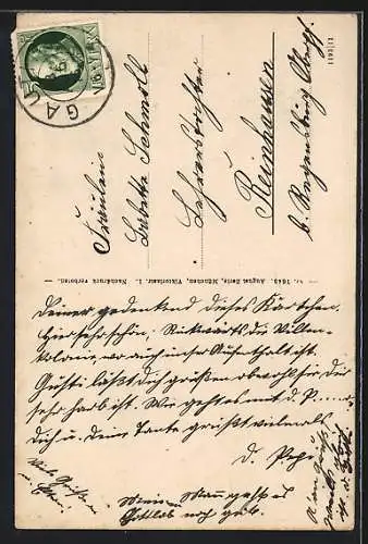 AK Gauting, Bäckerei, Conditorei und Café Ludwig Keil, Kgl. Postamt, Ortsansicht