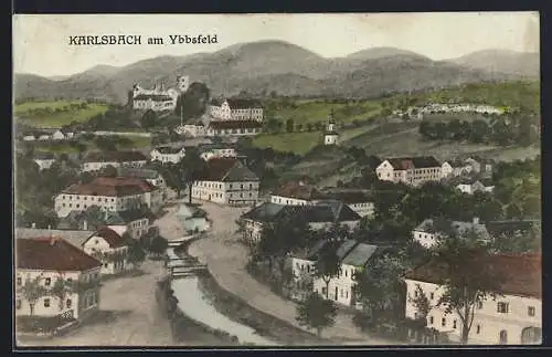 AK Karlsbach am Ybbsfeld, Teilansicht aus der Vogelschau