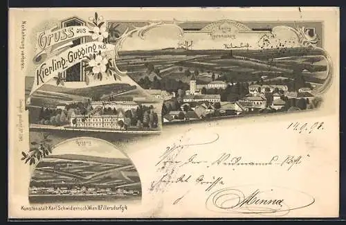 Lithographie Kierling-Gugging, Panorama