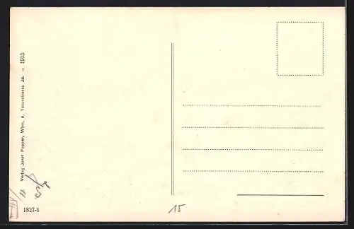 Künstler-AK Pottendorf, K. k. priv. Pottendorfer Baumwollspinnerei und Zwirnerei