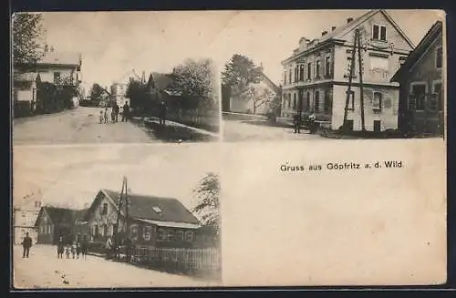 AK Göpfritz a. d. Wild, Orts- und Strassenpartien