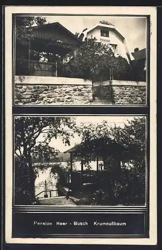 AK Krummnussbaum, Pension Heer-Busch, Blick über den See