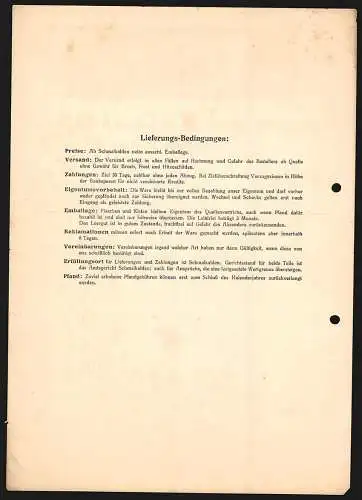 Rechnung Schmalkalden in Thür. 1941, H. & A. Leidolph, Quellenvertrieb Lauraquelle, Ortsansicht aus alten Zeiten