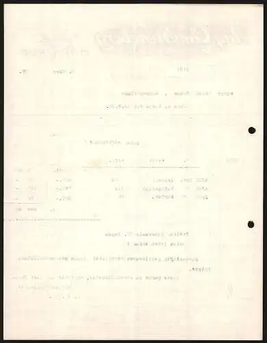 Rechnung Barntrup /Minden 1920, Aug. Chr. Steneberg, Tabak- & Cigarren-Fabriken, Tabakpflanze