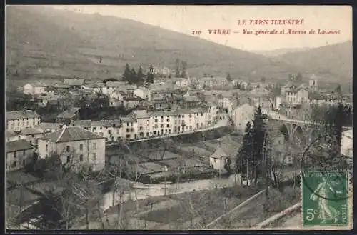 AK Vabre, Le Tarn Illustré, Vue générale et Avenue de Lacaune