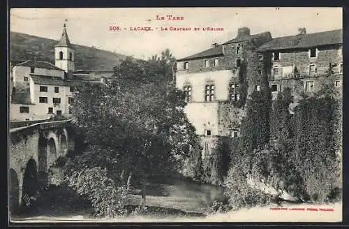 AK Lacaze /Tarn, Le Chateau et l`Eglise