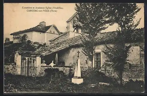 AK Cahuzac-sur-Vère, Cimetière et Ancienne Eglise d`Andillac