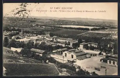 AK Castres, Le Tarn Illustré, Vue générale, Le II6e, l`Usine à Gaz et le Champ de Manoevres de l`Ardaillé