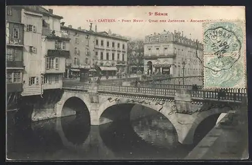 AK Castres, Pont Neuf, Quai des Jacobins