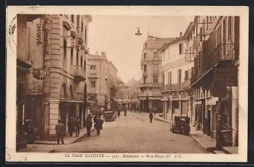 AK Castres, rue Henri IV., Geschäfte