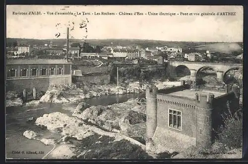 AK Arthez /Tarn, Vue d`ensemble, Les Rochers, Château d`Eau, Usine électrique