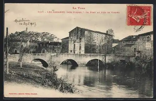 AK Les Cabanes /Tarn, Le Pont au Pied de Cordes