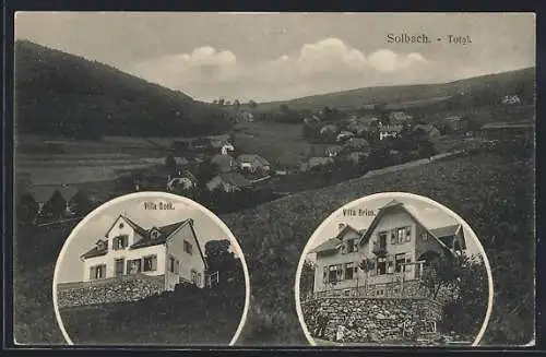 AK Solbach, Villa Boek, Villa Brion, Ortsansicht