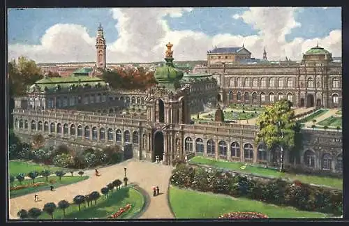 AK Dresden, Blick auf den Kgl. Zwinger