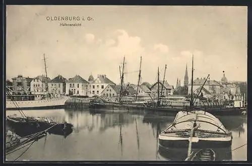 AK Oldenburg i. Gr., Hafenansicht