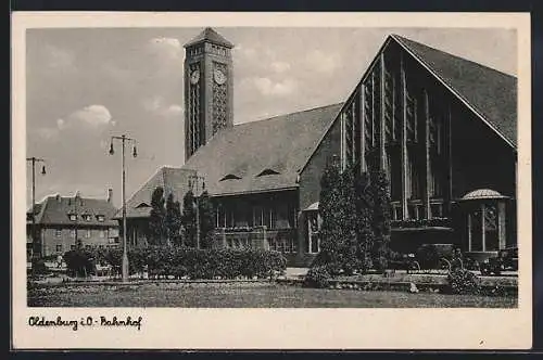 AK Oldenburg / Old., Bahnhof