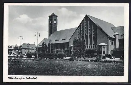 AK Oldenburg / O., Bahnhof