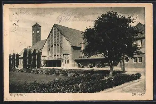 AK Oldenburg / O., Bahnhof