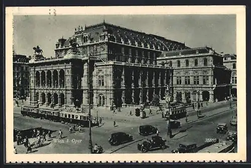 AK Wien, Oper mit Strassenbahn